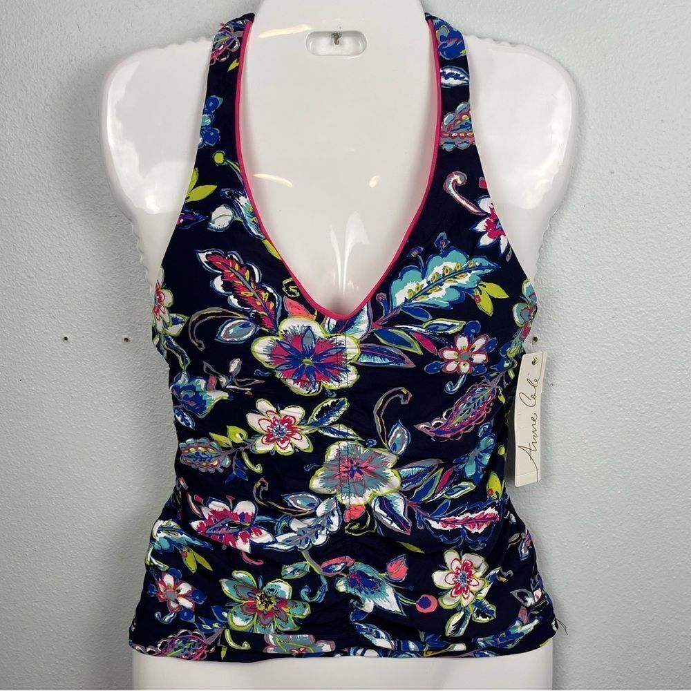 NWT Anne Cole Floral Tankini Top Size XS